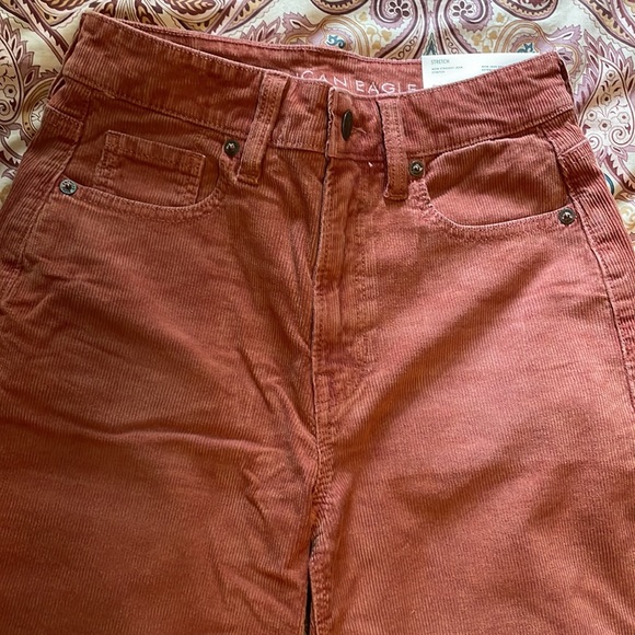 NWT American eagle mom straight thin corduroy pants - Picture 2 of 5